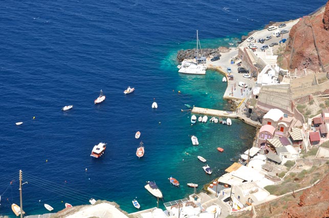 Fondeo en Oia Santorini