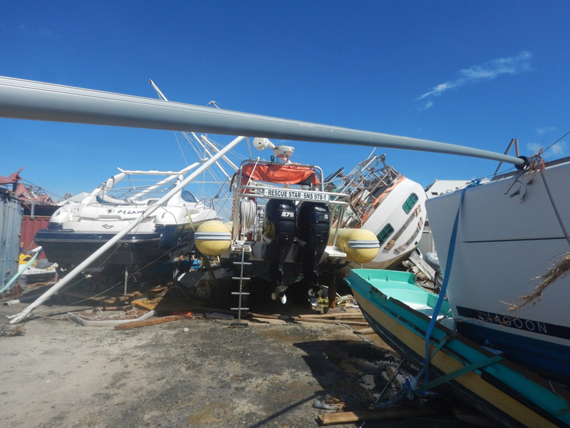 Huracán Irma destrozos en astillero